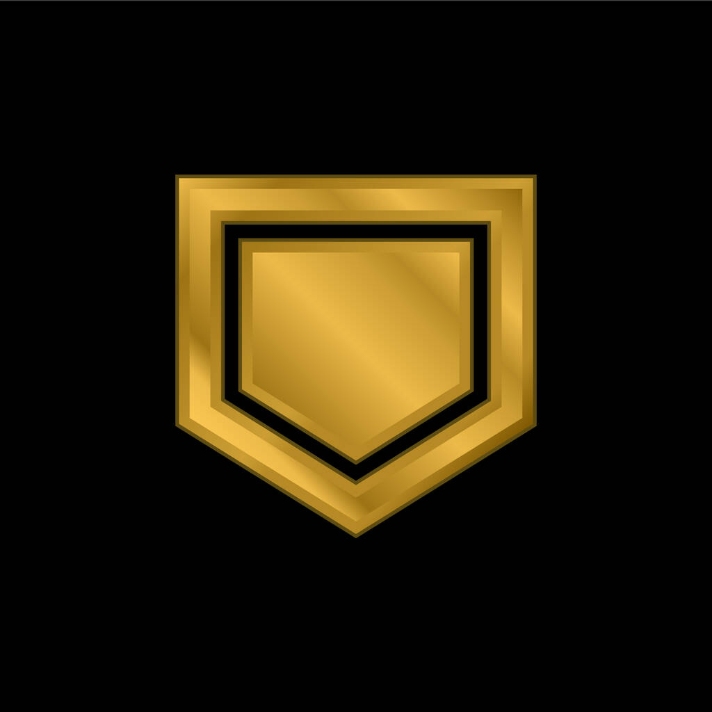 Базовий золотий металевий значок або вектор логотипу
 - Вектор, зображення