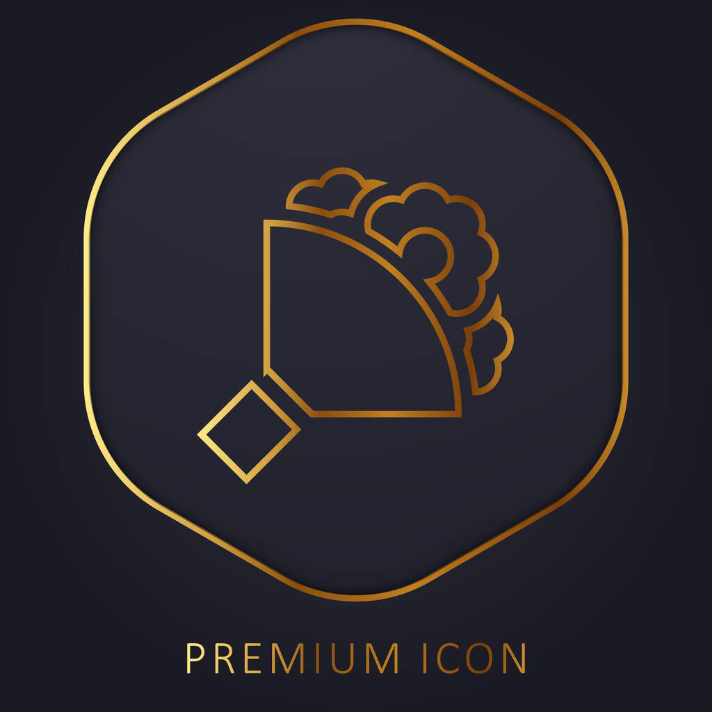 Bouquet linea dorata logo premium o icona - Vettoriali, immagini