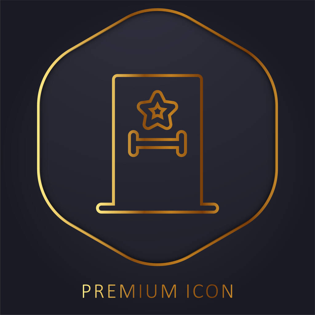 Logo nebo ikona prémie zlaté čáry v zákulisí - Vektor, obrázek