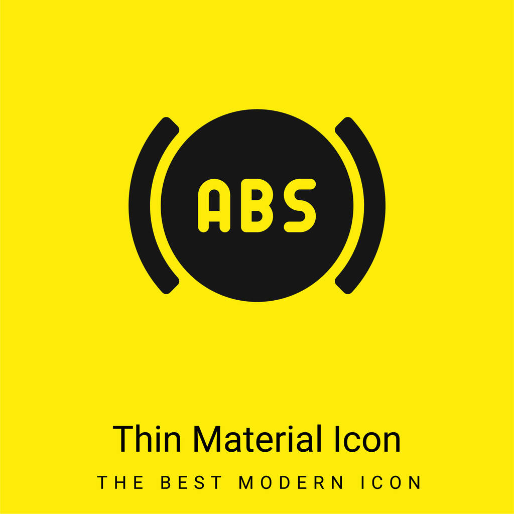 ABS mínimo icono de material amarillo brillante - Vector, imagen