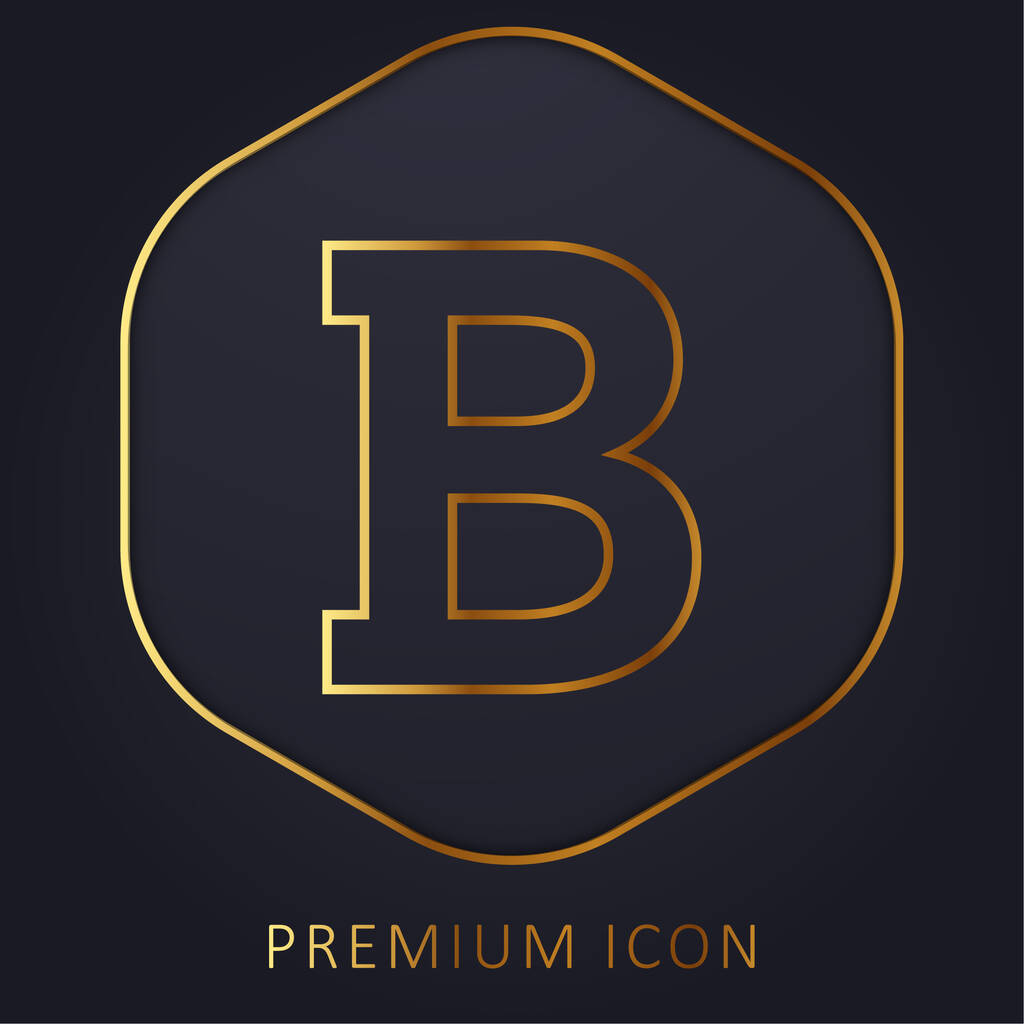 Grassetto linea dorata logo premium o icona - Vettoriali, immagini