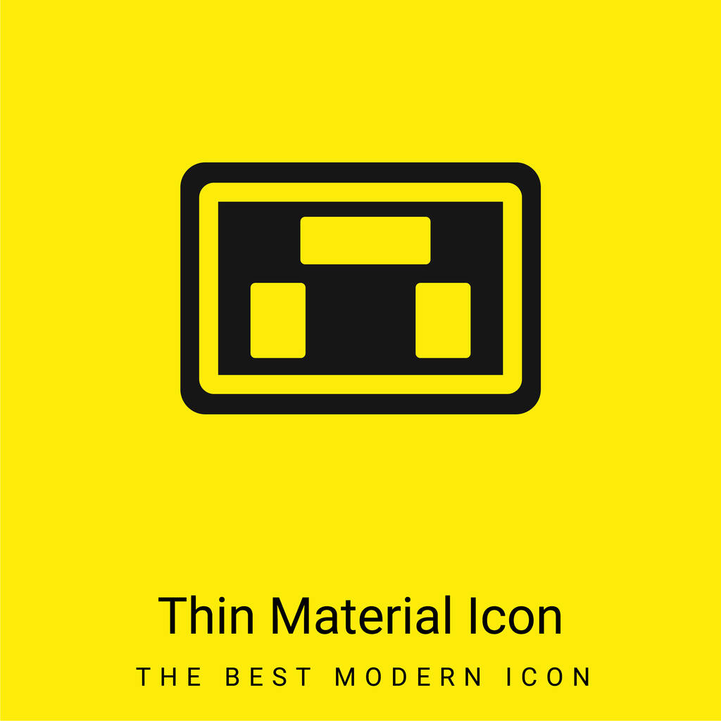 Americký fotbal skóre minimální jasně žlutý materiál ikona - Vektor, obrázek