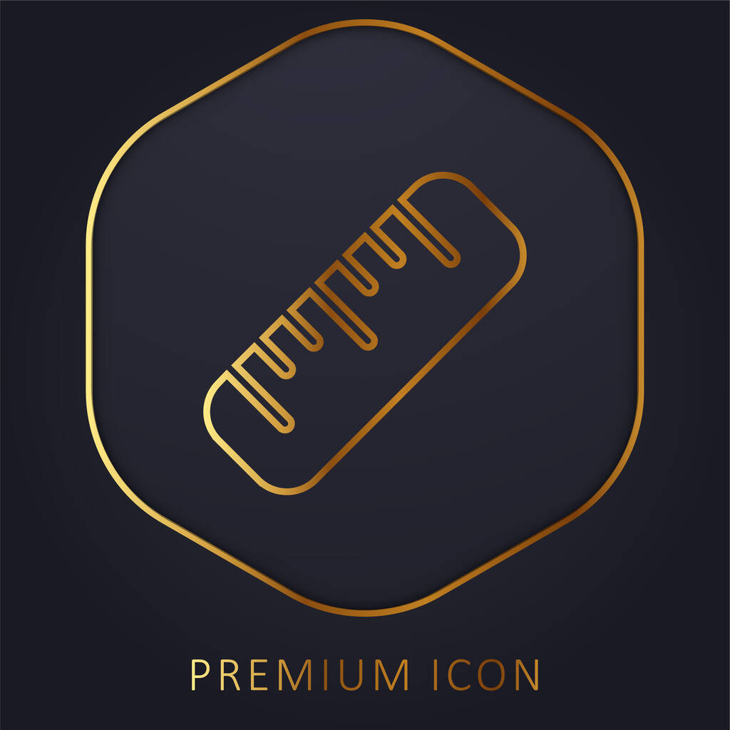 Big Ruler goldene Linie Premium-Logo oder Symbol - Vektor, Bild