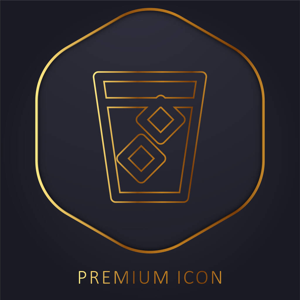 Logo premium de línea dorada Big Spirit o icono - Vector, Imagen