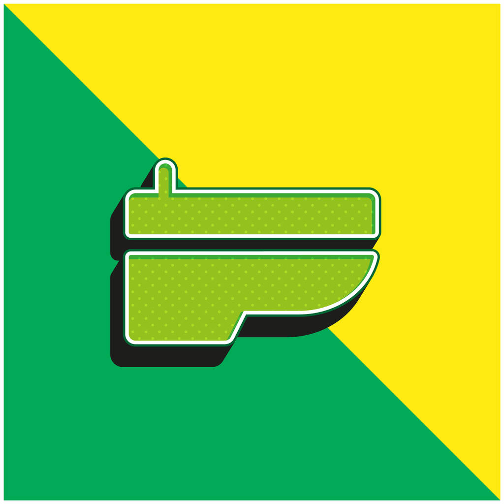 Bidet Зелений і жовтий сучасний 3d векторний логотип ікони - Вектор, зображення