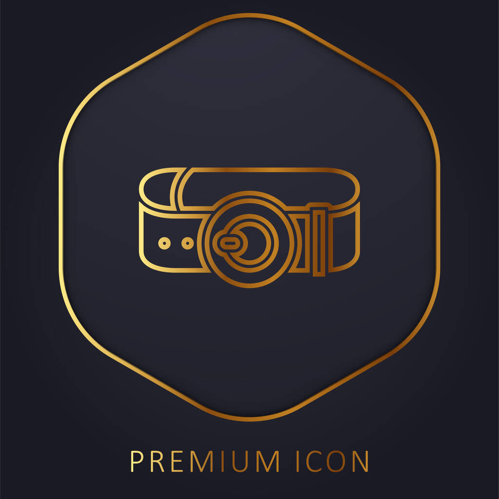 Ceinture ligne dorée logo premium ou icône - Vecteur, image