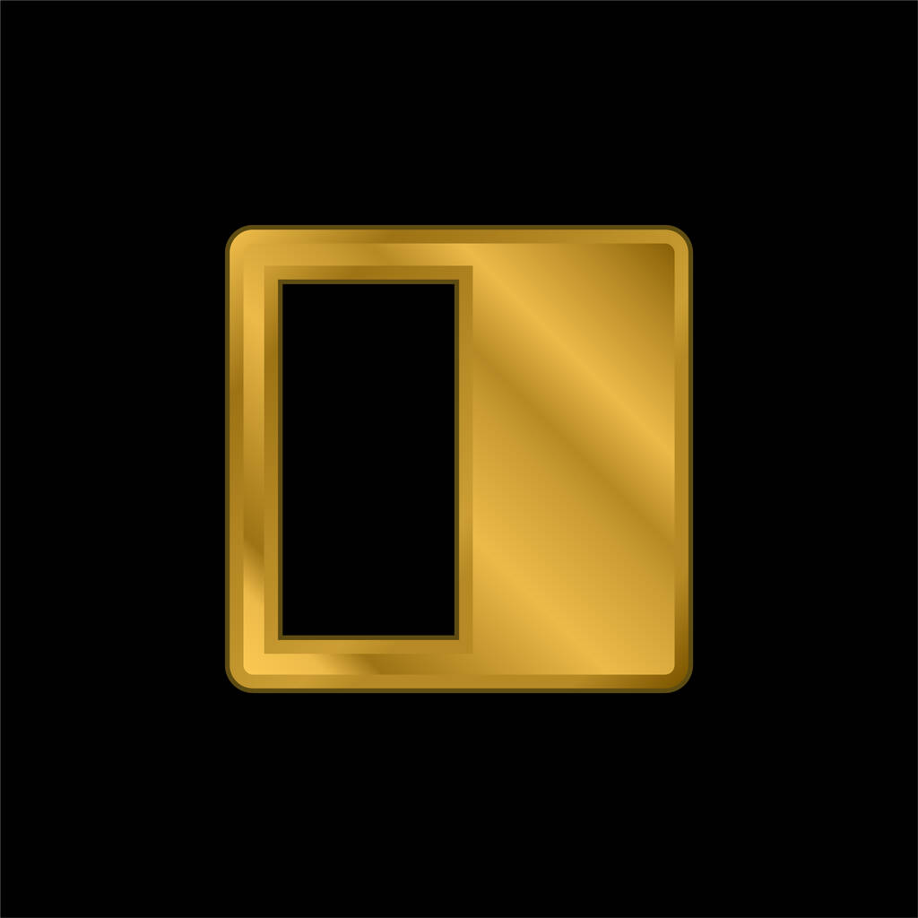 Preto e branco banhado a ouro ícone metálico ou vetor logotipo - Vetor, Imagem