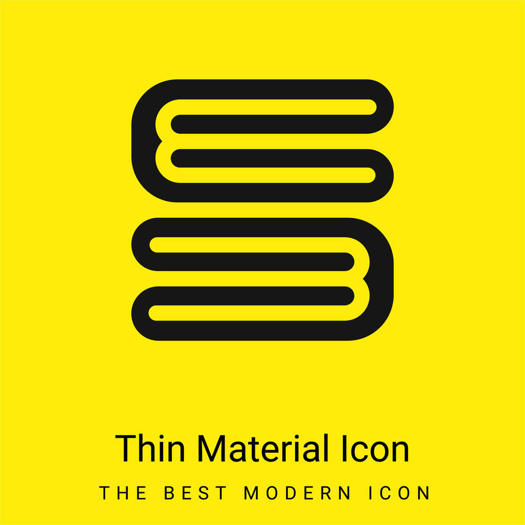 Blanket minimal bright yellow material icon - Vector, Image