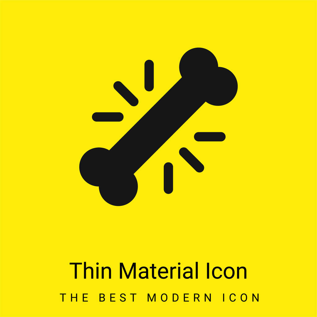 Botten minimale helder geel materiaal icoon - Vector, afbeelding