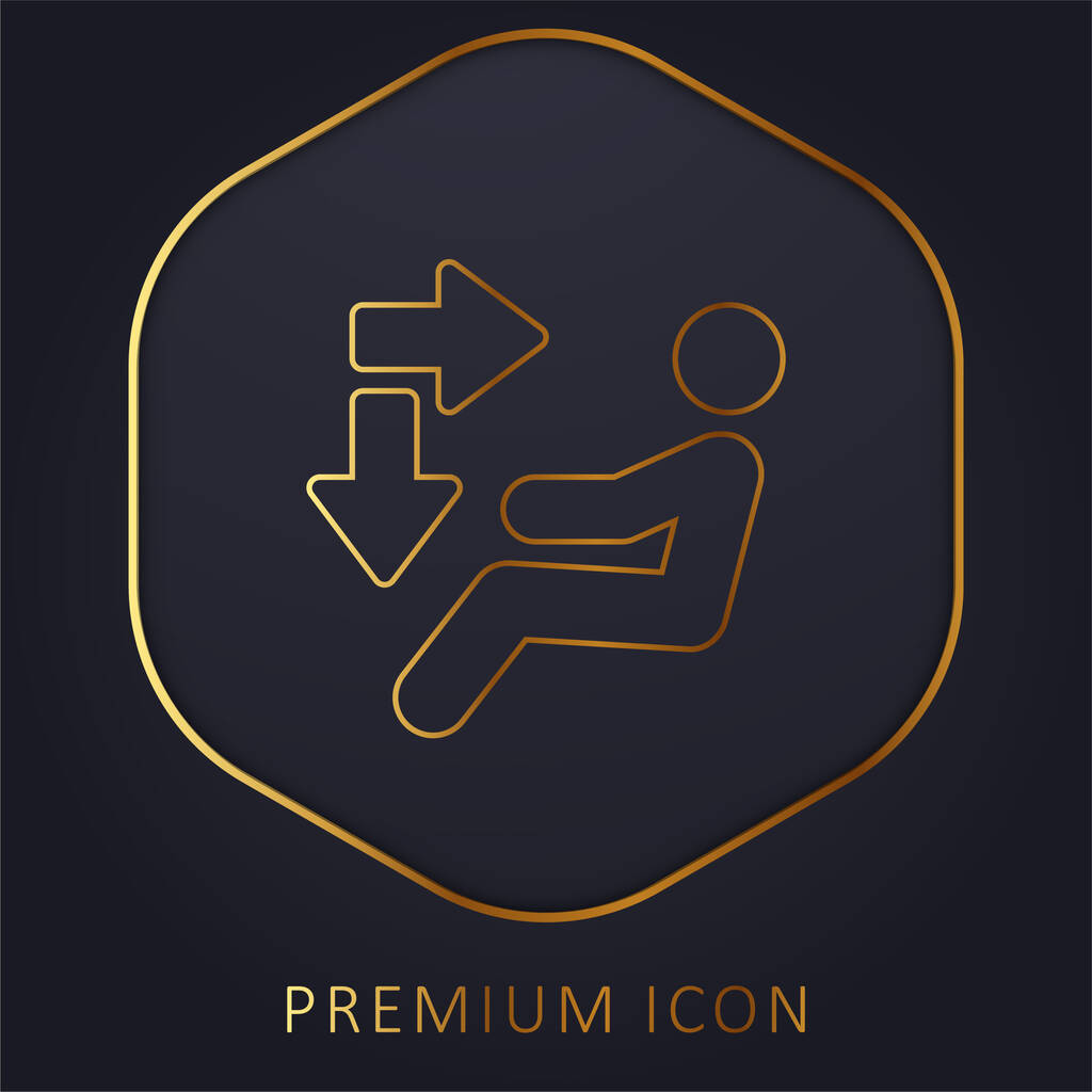 Air Conditioner golden line premium logo or icon - Vector, Image