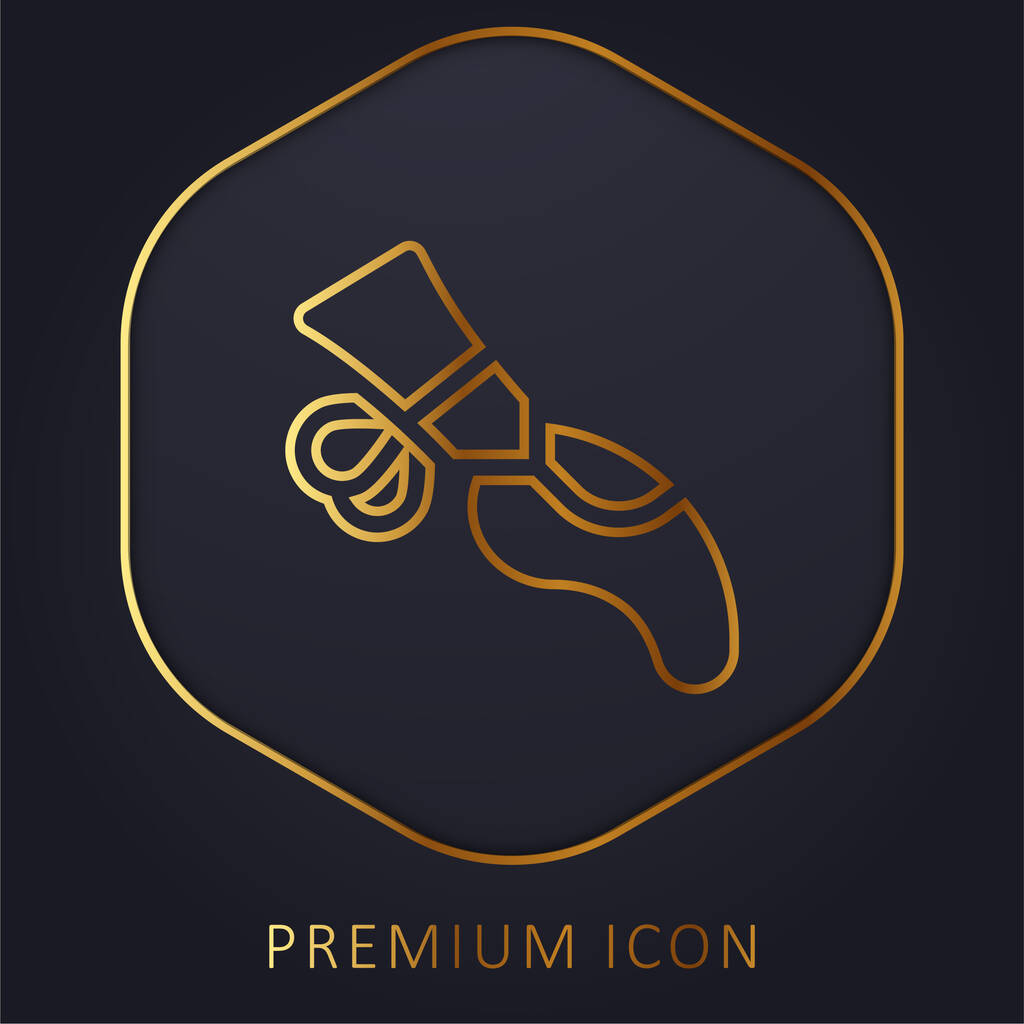 Zlaté prémiové logo nebo ikona baletu - Vektor, obrázek