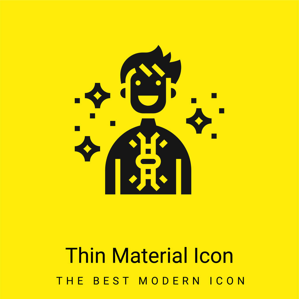 Protilátky minimální jasně žlutá ikona materiálu - Vektor, obrázek
