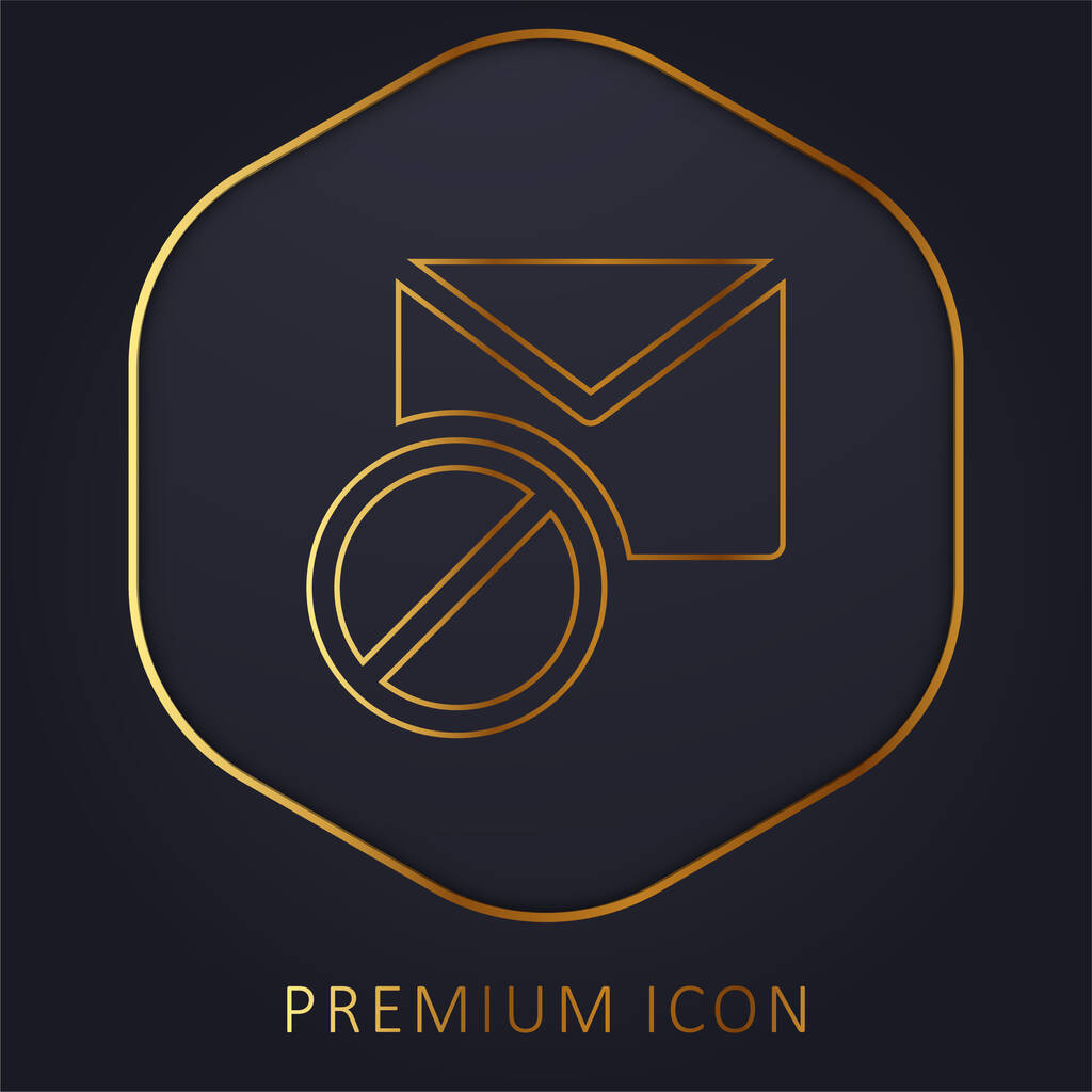 Blocked golden line premium logo or icon - Vector, Image