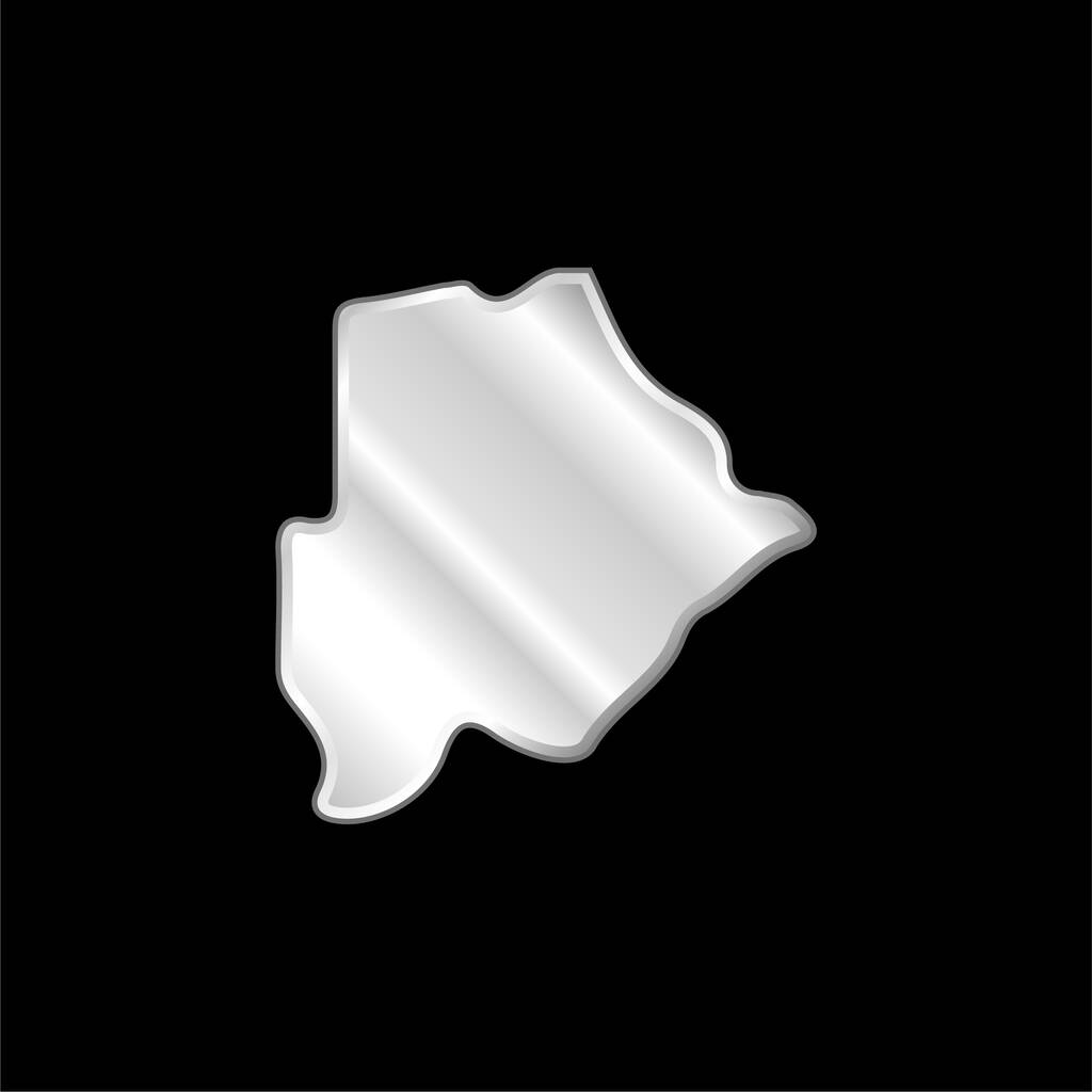 Μποτσουάνα επάργυρο μεταλλικό εικονίδιο - Διάνυσμα, εικόνα