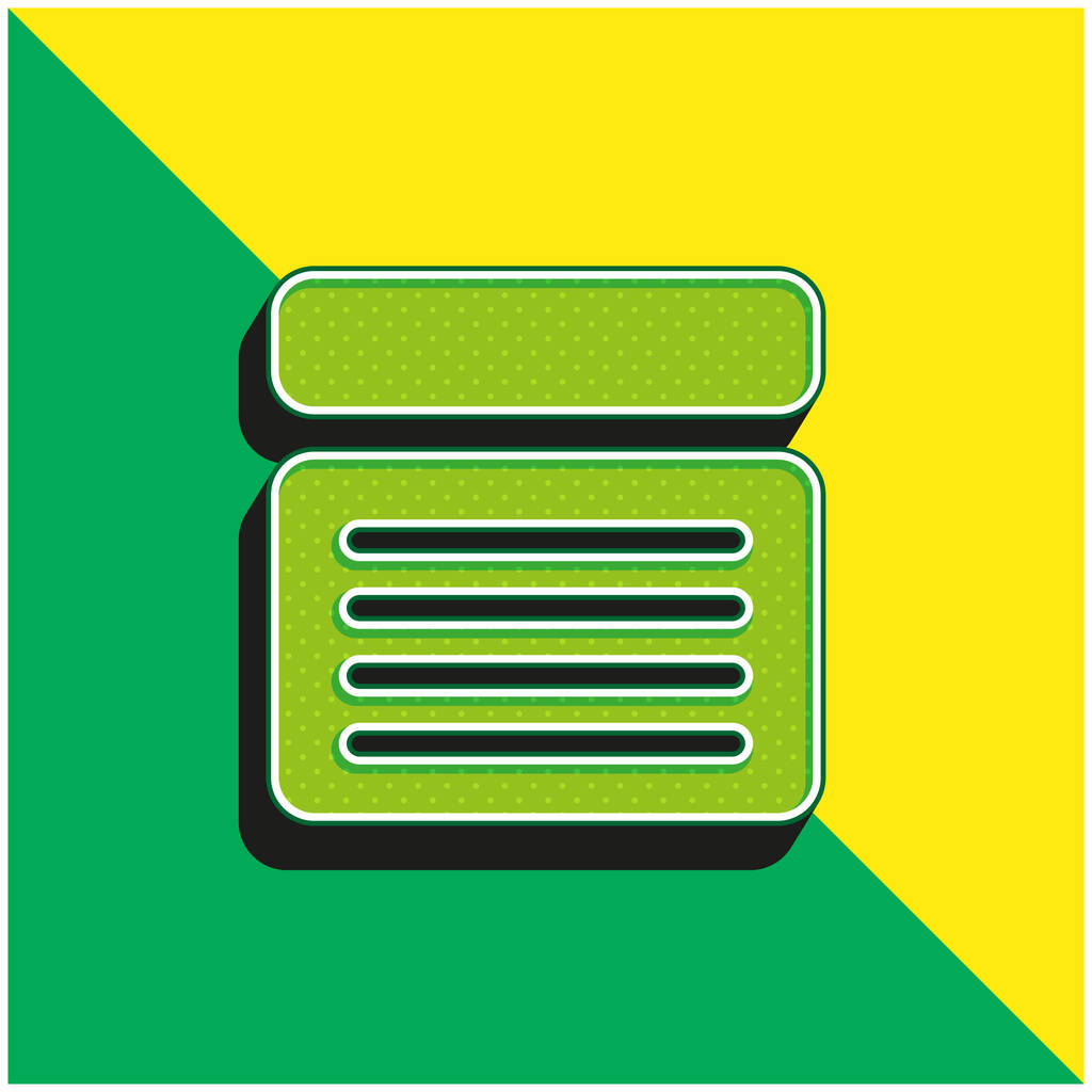 Článek Zelené a žluté moderní 3D vektorové logo - Vektor, obrázek