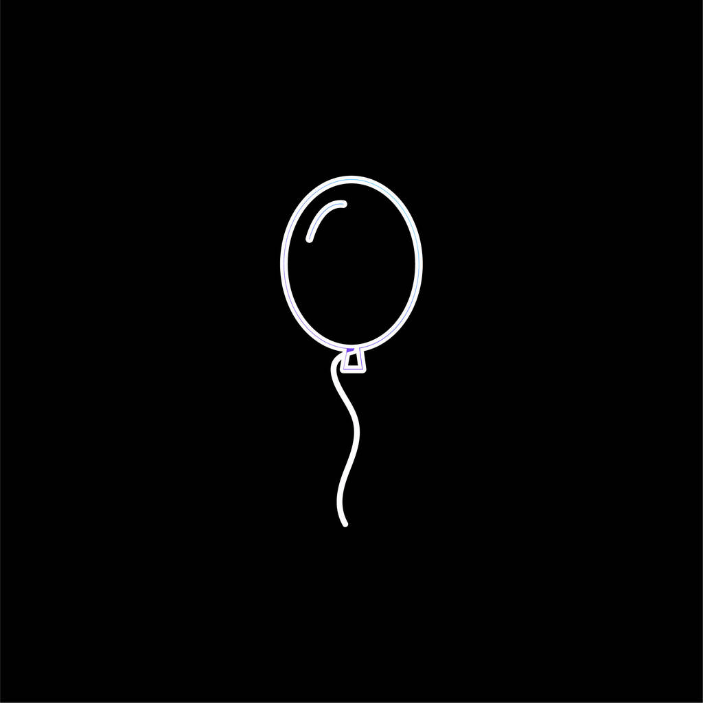 Balloon blue gradient vector icon - Vector, Image