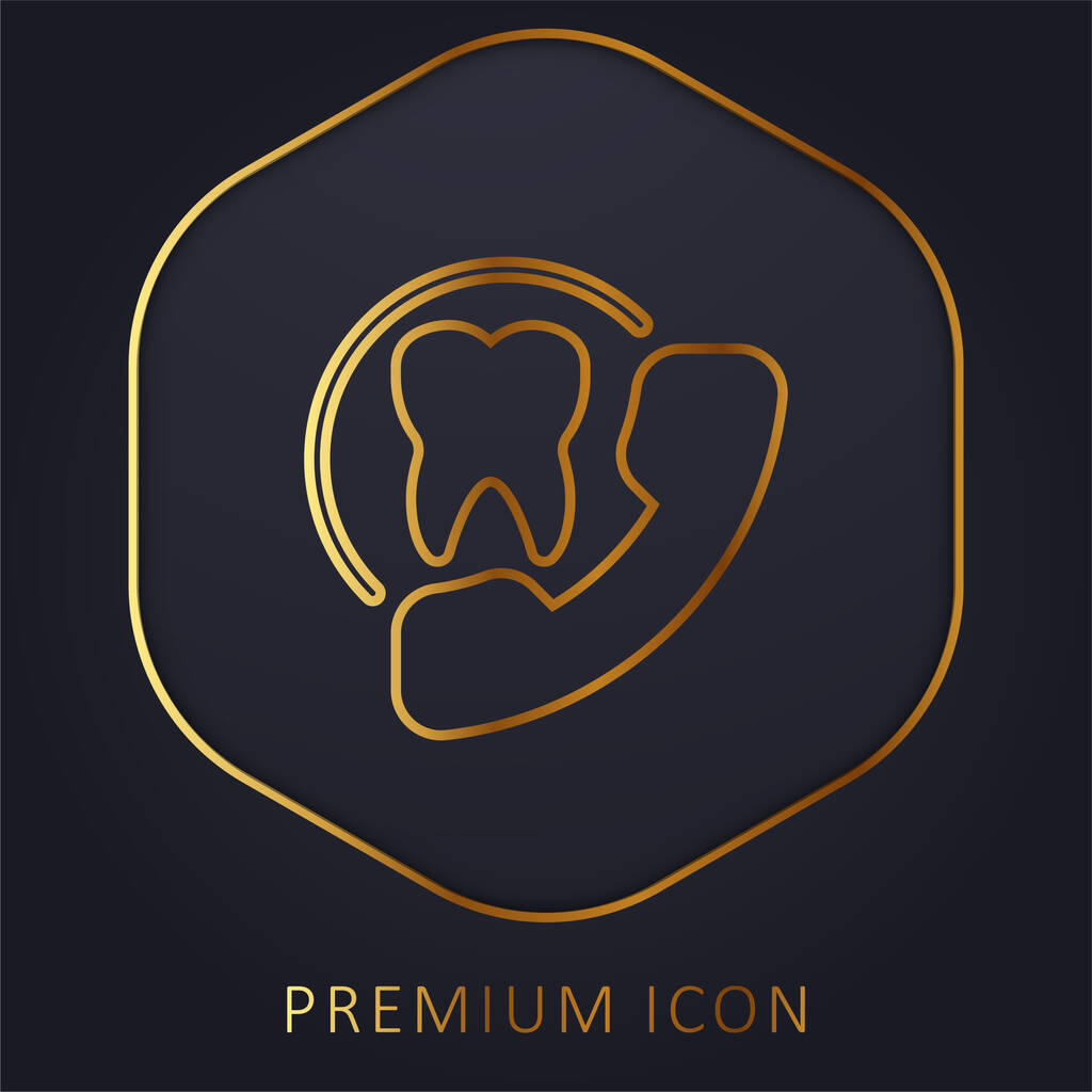 Kinevezés arany vonal prémium logó vagy ikon - Vektor, kép