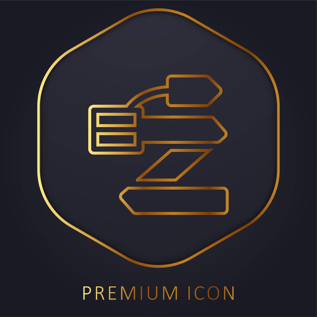 Öv arany vonal prémium logó vagy ikon - Vektor, kép