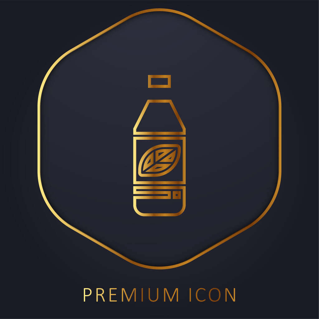 Flasche goldene Linie Premium-Logo oder Symbol - Vektor, Bild