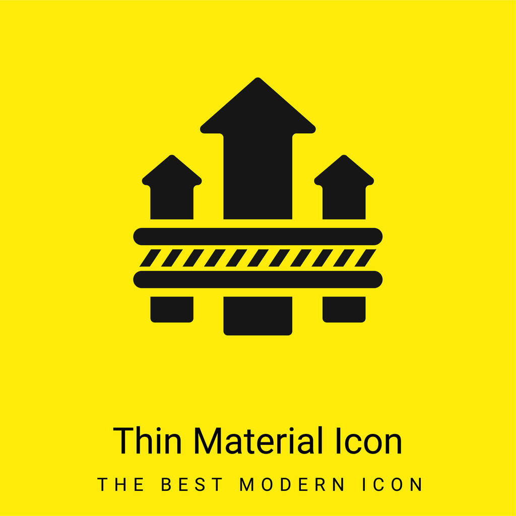 Ademend Stof minimaal helder geel materiaal icoon - Vector, afbeelding