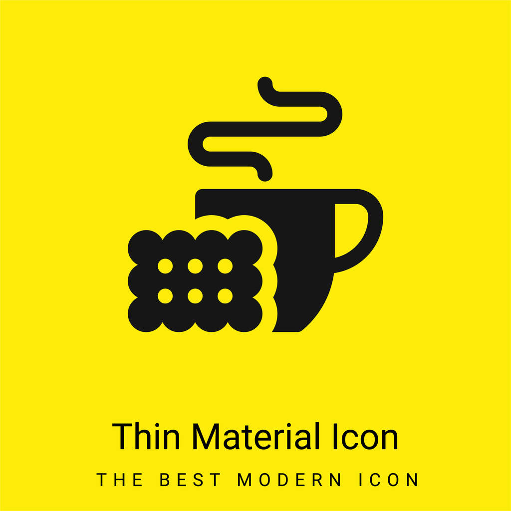 Reggeli minimális világos sárga anyag ikon - Vektor, kép