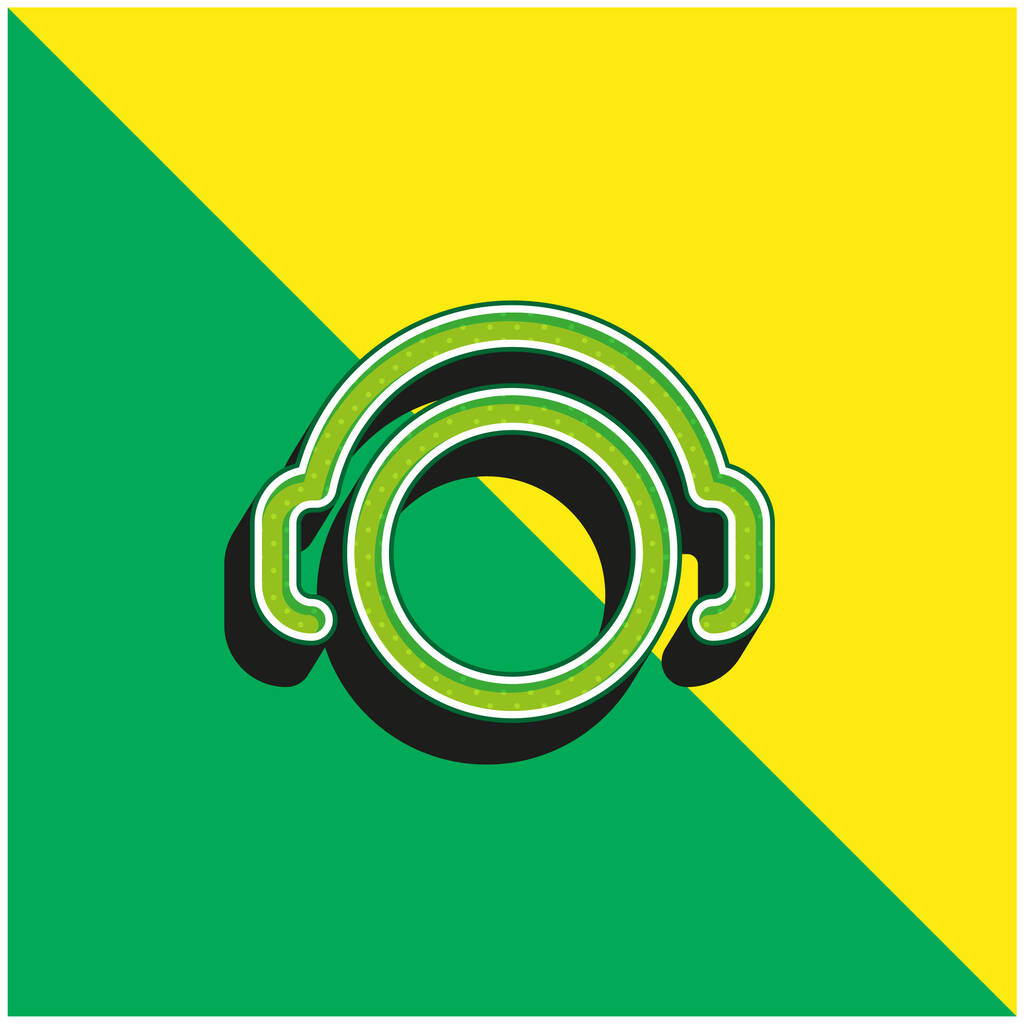 Aéronef Marshall logo vectoriel 3D moderne vert et jaune - Vecteur, image