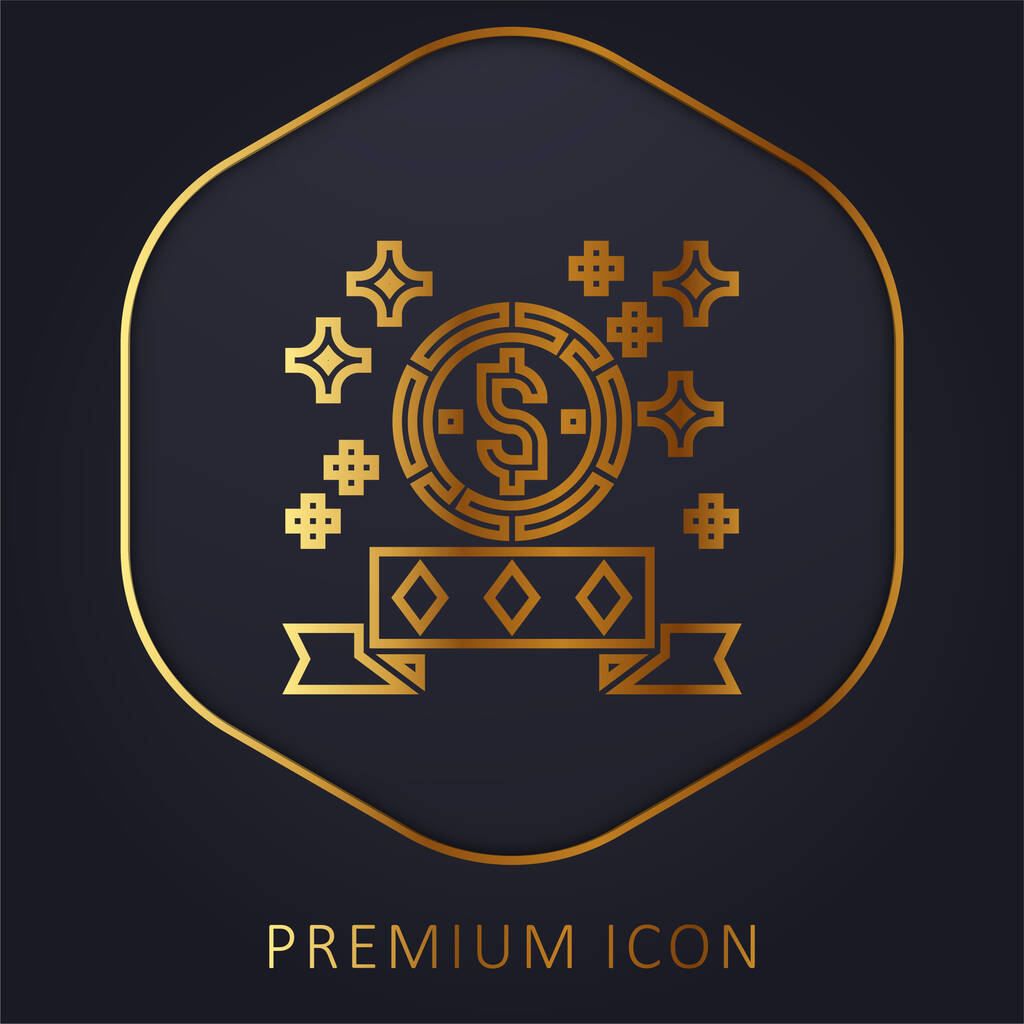 Bonus golden line premium logo or icon - Vector, Image