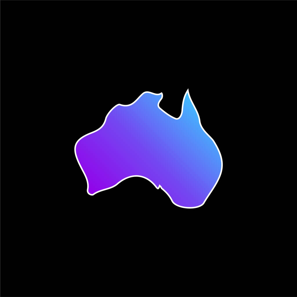 Australie icône vectorielle dégradé bleu - Vecteur, image