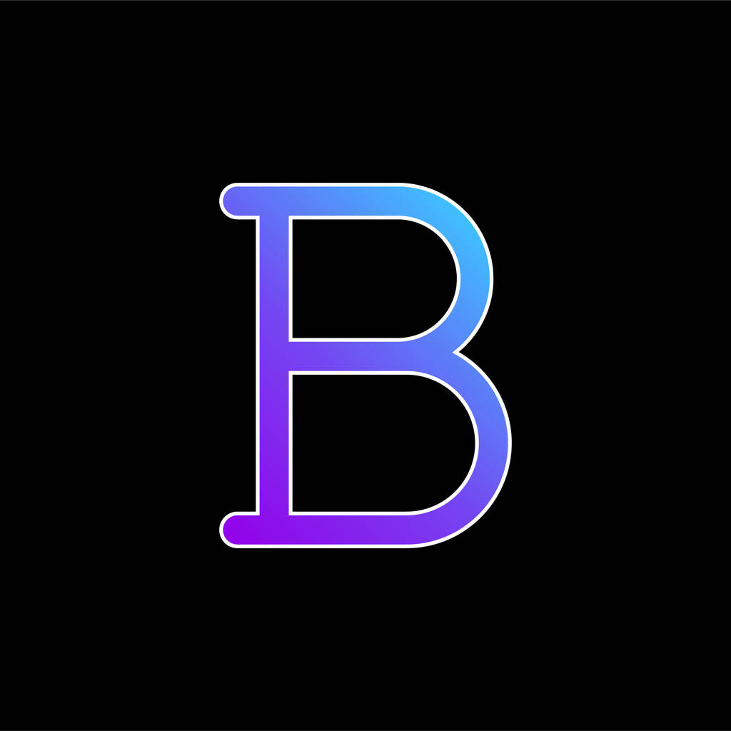 Bold blue gradient vector icon - Vector, Image