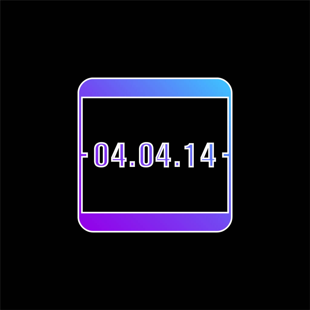 4 апреля 2014 года Значок голубого градиента страницы календаря событий - Вектор,изображение