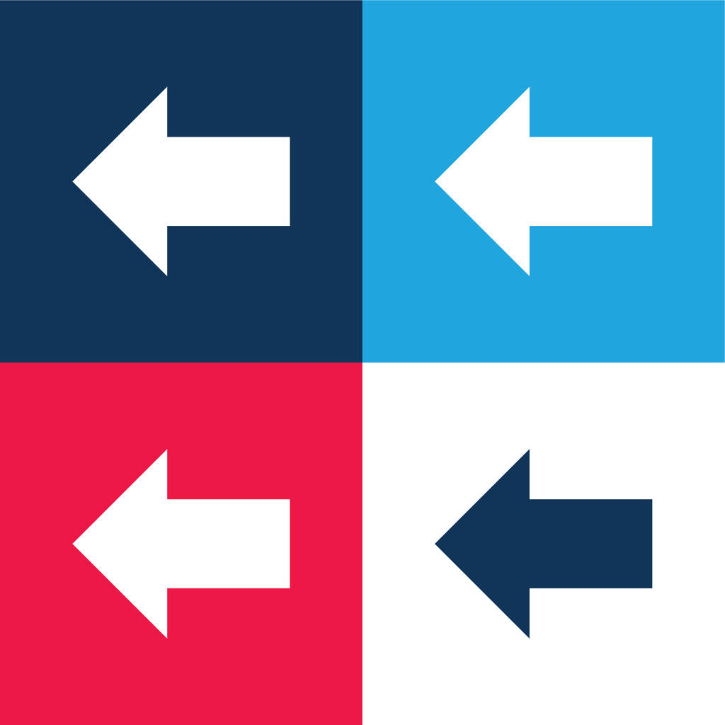 Синий и красный цвета минимальный набор значков - Вектор,изображение