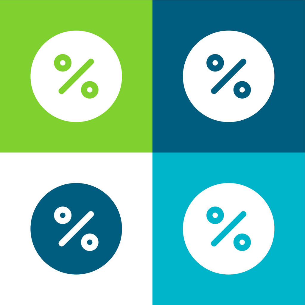 Banking Flat négy szín minimális ikon készlet - Vektor, kép