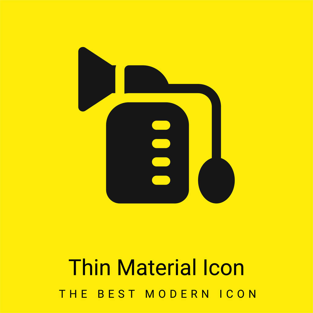 Breast Pump icono de material amarillo brillante mínimo - Vector, Imagen