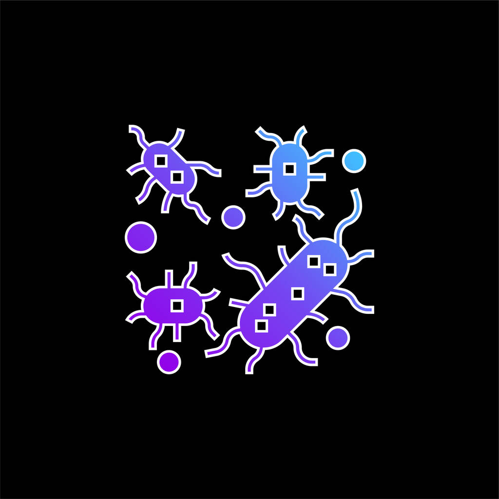 細菌青グラデーションベクトルアイコン - ベクター画像