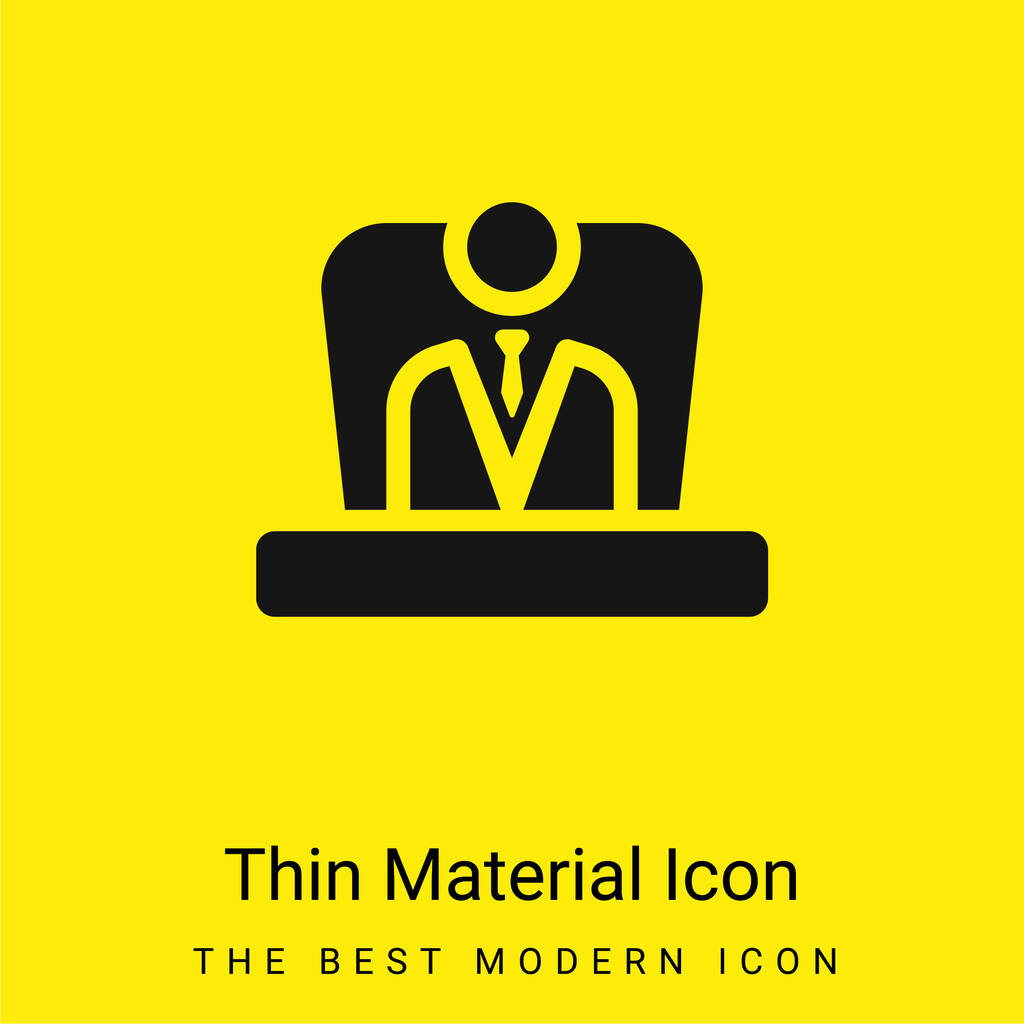Patron minimal jaune vif icône matérielle - Vecteur, image