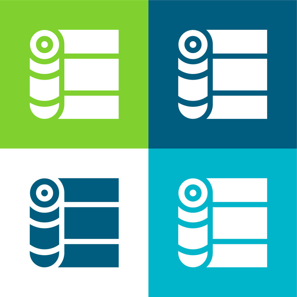 vendaje plano de cuatro colores mínimo icono conjunto - Vector, Imagen