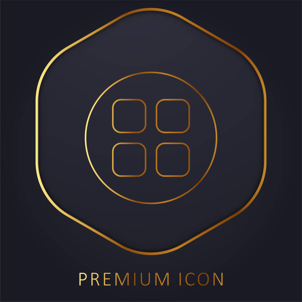 Applications ligne d'or logo premium ou icône - Vecteur, image