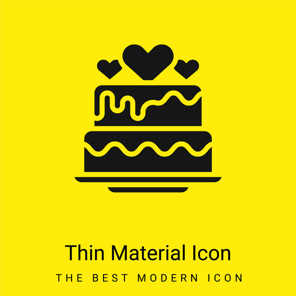 Baker minimální jasně žlutý materiál ikona - Vektor, obrázek