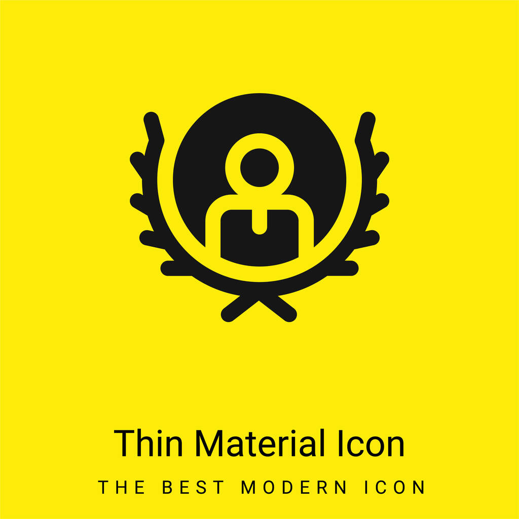 Récompense minimale icône matériau jaune vif - Vecteur, image