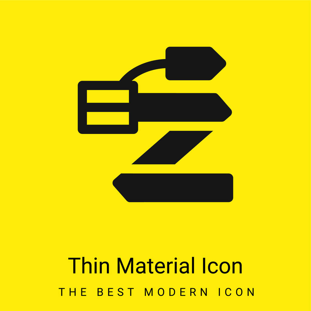 Opasek minimální jasně žlutý materiál ikona - Vektor, obrázek