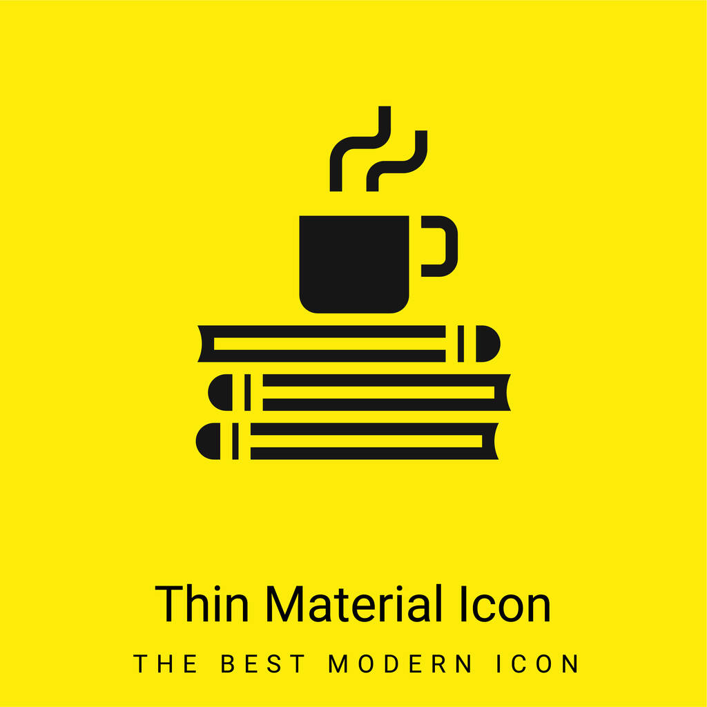 Break Time minimal bright yellow material icon - Vector, Image