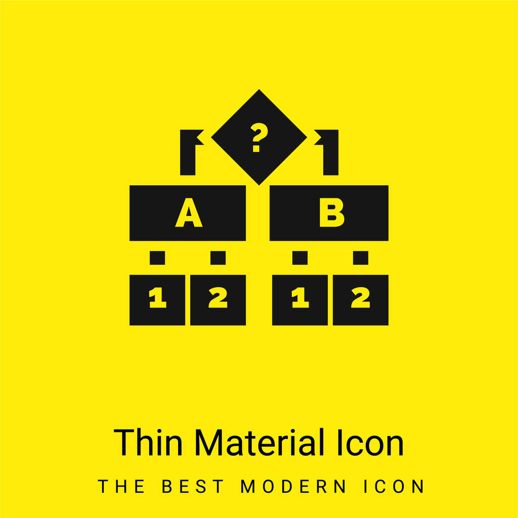 Algoritmus minimális fényes sárga anyag ikon - Vektor, kép