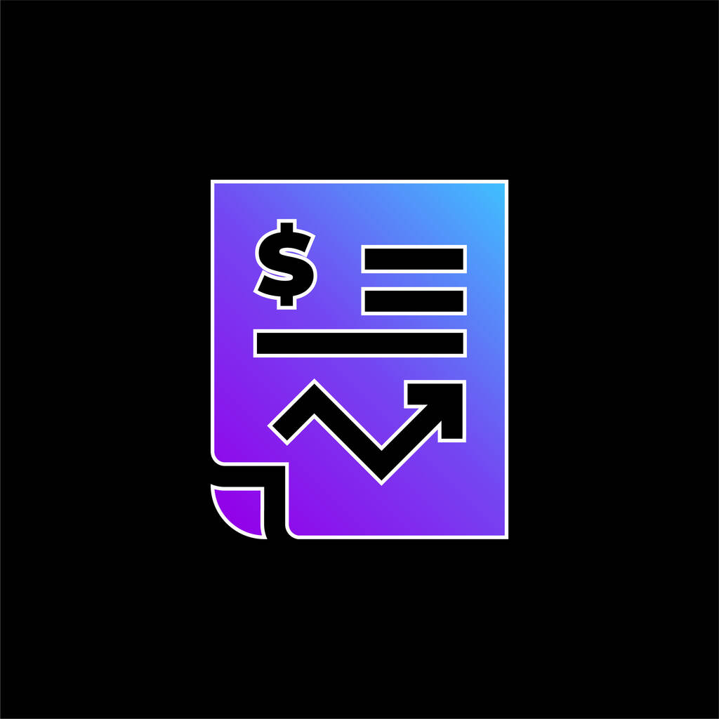 Accounting blue gradient vector icon - Vector, Image