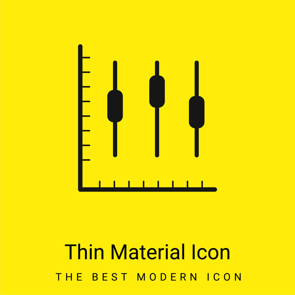 Box Plot Graphic minimal bright yellow material icon - Vector, Image
