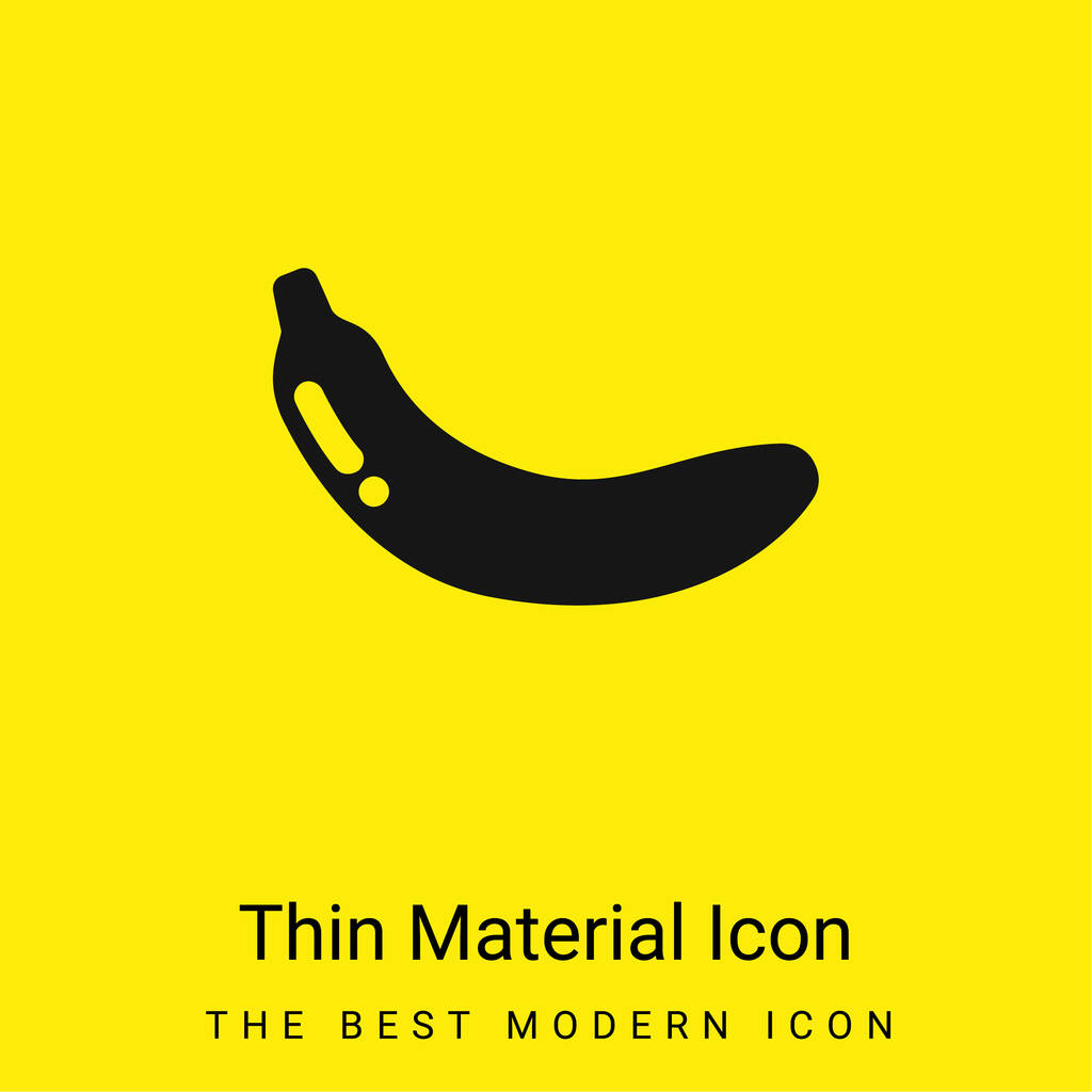 Banán minimális fényes sárga anyag ikon - Vektor, kép