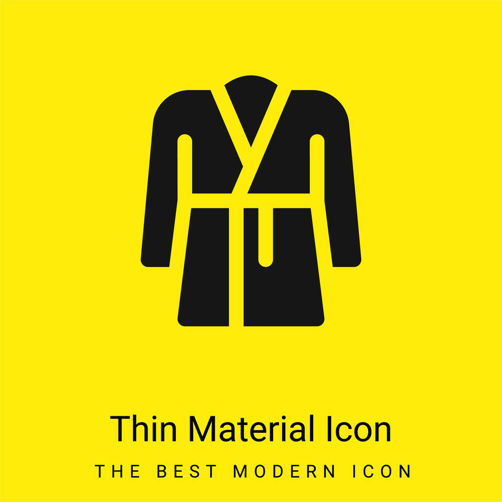Szlafrok minimalny jasnożółty materiał ikona - Wektor, obraz