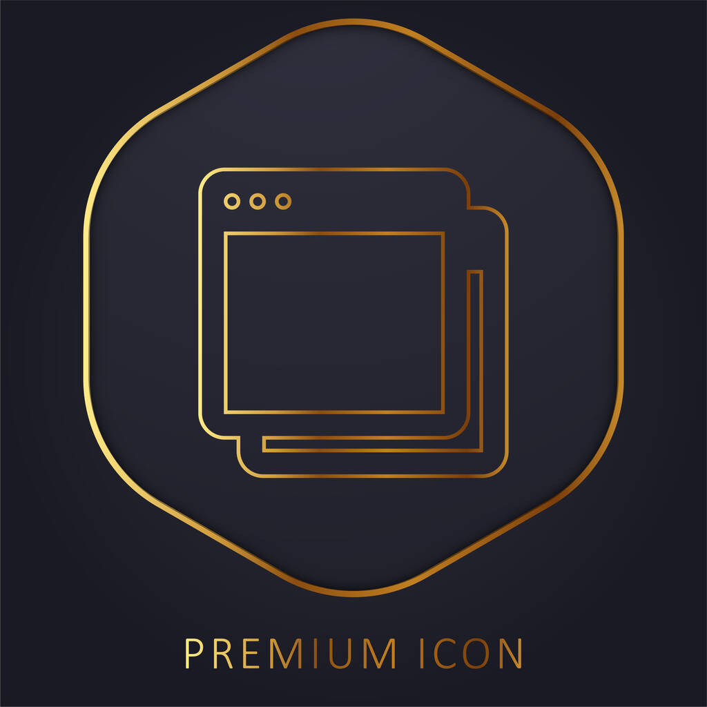 App línea de oro logotipo premium o icono - Vector, imagen