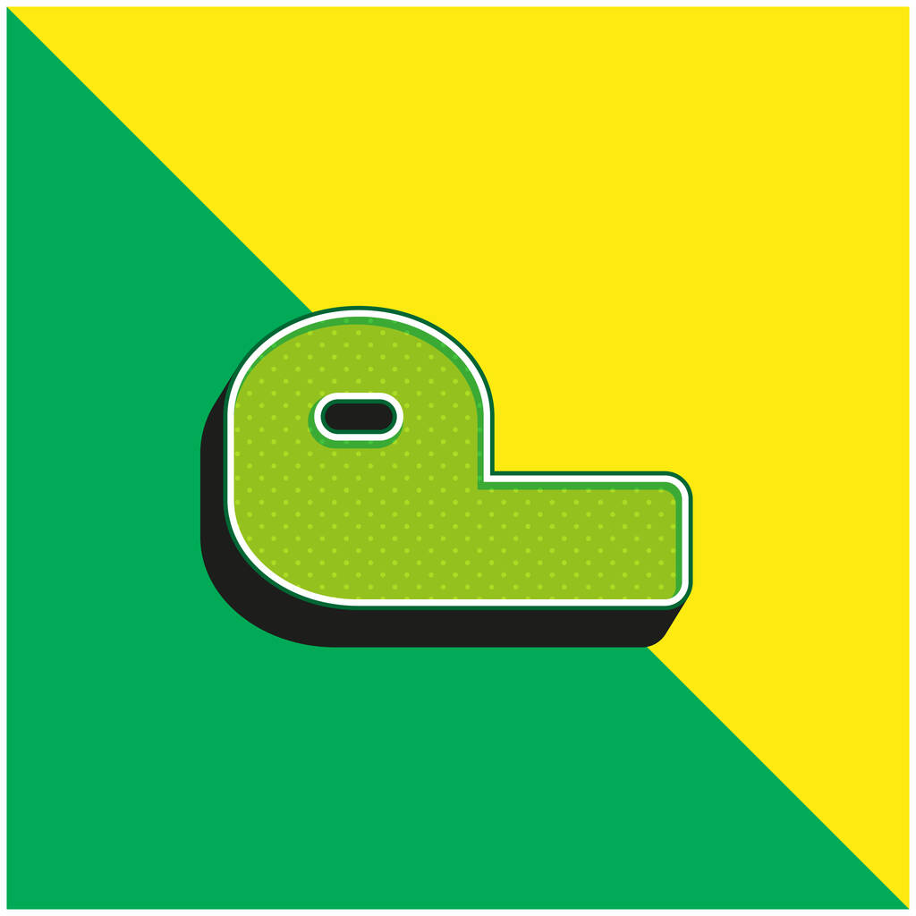Venda verde y amarillo moderno vector 3d icono logotipo - Vector, imagen