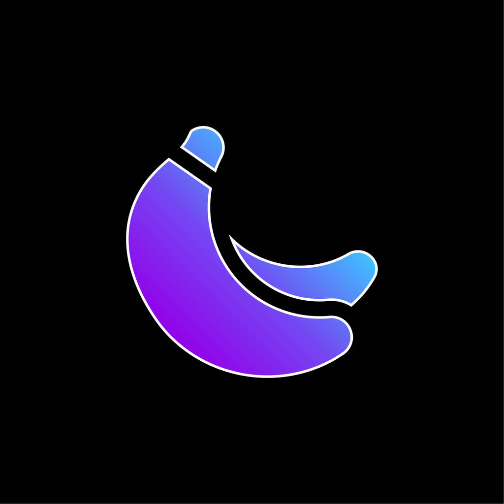 Banana blu gradiente icona vettoriale - Vettoriali, immagini