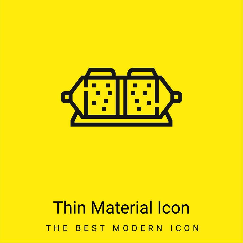 Pastiglia freno icona minimale materiale giallo brillante - Vettoriali, immagini
